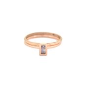 Carina Ring. Baguette Vertical [18K Rose Gold Plated]