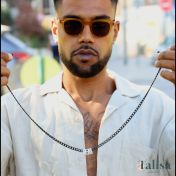 Cross Dark Cuban Link Chain With Names - 6mm