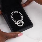 Family Anchor Curb Chain Name Bracelet [Sterling Silver]
