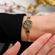 Precious Spot Silhouette Map Bracelet with Milanese Chain [18K Gold Plated]