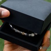 Pulsera con Brújula para Hombres con Piedras de Jaspe Picasso