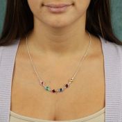 Collier Charm Enchanté Avec Pierres de Naissance [Argent 925]