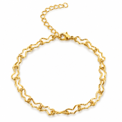 Wavy Link Bracelet [Gold Plated]