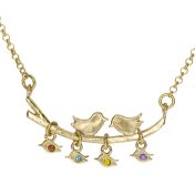 Collar con Piedras de Nacimiento Familia Preciosa [Bañado en Oro de 18K]