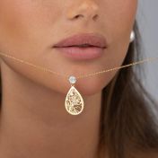 Cherished Spot Map Necklace With 1 Ct Diamond [14 Karat Gold]
