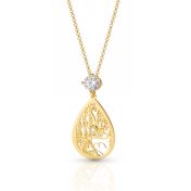 Cherished Spot Map Necklace With 1 Ct Diamond [14 Karat Gold]