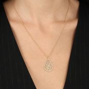 Cherished Spot Map Necklace [14 Karat Gold]