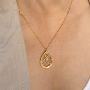 Cherished Spot Statement Map Necklace [14 Karat Gold]