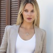 Cherished Spot Statement Map Necklace [14 Karat White Gold]