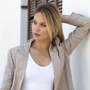 Cherished Spot Statement Map Necklace [14 Karat White Gold]