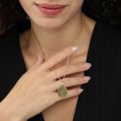 Geliebter Ort Kette mit Kartenanhänger [750er vergoldet]