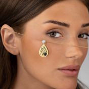 Cherished Spot Silhouette Map Necklace With 1 Ct Diamond [18K Gold Plated]