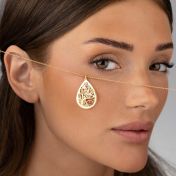 Cherished Spot Statement Map Necklace [14 Karat Gold]