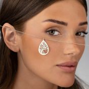 Cherished Spot Statement Map Necklace [14 Karat White Gold]