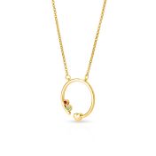 Mother's Heart Birthstone Necklace [18K Gold Plated]