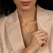 Blessed Halo Name Necklace with Nano Bible [Sterling Silver]