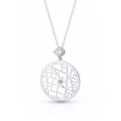 Talisa Map Necklace With 1 Ct Diamond [Sterling Silver]