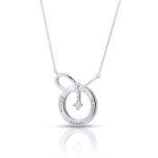 Talisa Unendlichkeit Halskette mit Gravur und einem Diamanten [Sterlingsilber]