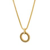 Infinity Circle Men's Name Necklace - 18K Gold Plated