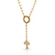 Eternity Circle Cross Necklace with Names [18K Gold Plated]