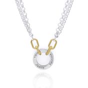 Collier Cercle de l'Infini avec Prénoms  [Argent 925 / Plaqué Or 18ct]