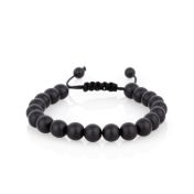Pulsera Clásica de Ónix Negro para Mujer