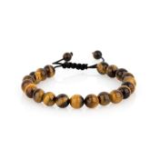 Adjustable Brown Tiger Eye Women Bracelet - stretchy Bracelet
