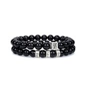 Classic Shiny Black Onyx Women Bracelet [Sterling Silver]