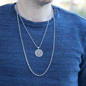 Cadena Clásica de Eslabones Cuadrados para Hombre