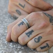 Engraved Silver Ring for Men