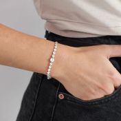 Klassisches Schimmerndes Initialen-Armband [Sterlingsilber]