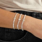 Klassisches Schimmerndes Initialen-Armband [Sterlingsilber]
