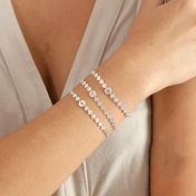 Klassisches Schimmerndes Initialen-Armband [Sterlingsilber]