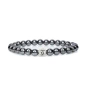 Bracciale Classico da Uomo in Ematite - Argento 