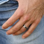 Sterling silver classic ring for men (with kids names)