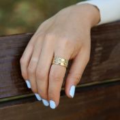 Anillo Clásico Fino de Cristal [Bañado en Oro de 18K]