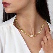 Klassieke Paperclip Ketting [18K Goud Verguld]