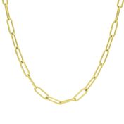 Classic Paperclip Necklace in 18K Gold Plated