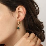 Clear Malachite Drop Earring Charm [18K Gold Vermeil]