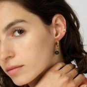 Clear Malachite Drop Earring Charm [18K Gold Vermeil]