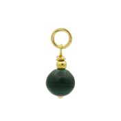 Clear Malachite Drop Earring Charm [18K Gold Vermeil]
