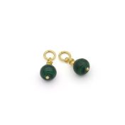 Clear Malachite Drop Earring Charm [18K Gold Vermeil]