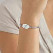 Heldere Hematiet Naam Armband [Sterling Zilver]