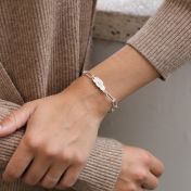 Zevende Hemel Naam Armband [Paperclip Stijl / Sterling Zilver]