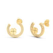 Timeless Clover Initials Earrings [18K Gold Plated]