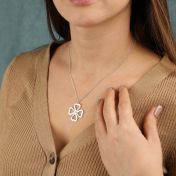 Special Heart Clover Name Necklace [Sterling Silver]