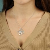 Special Heart Clover Name Necklace [Sterling Silver]