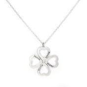 Special Heart Clover Name Necklace [Sterling Silver]