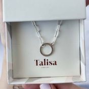 Collier Arya Ancre avec Prénoms [Argent 925]