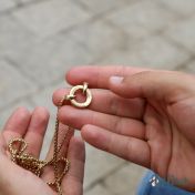 Box Chain Message Necklace For Men - 18K Gold Plated